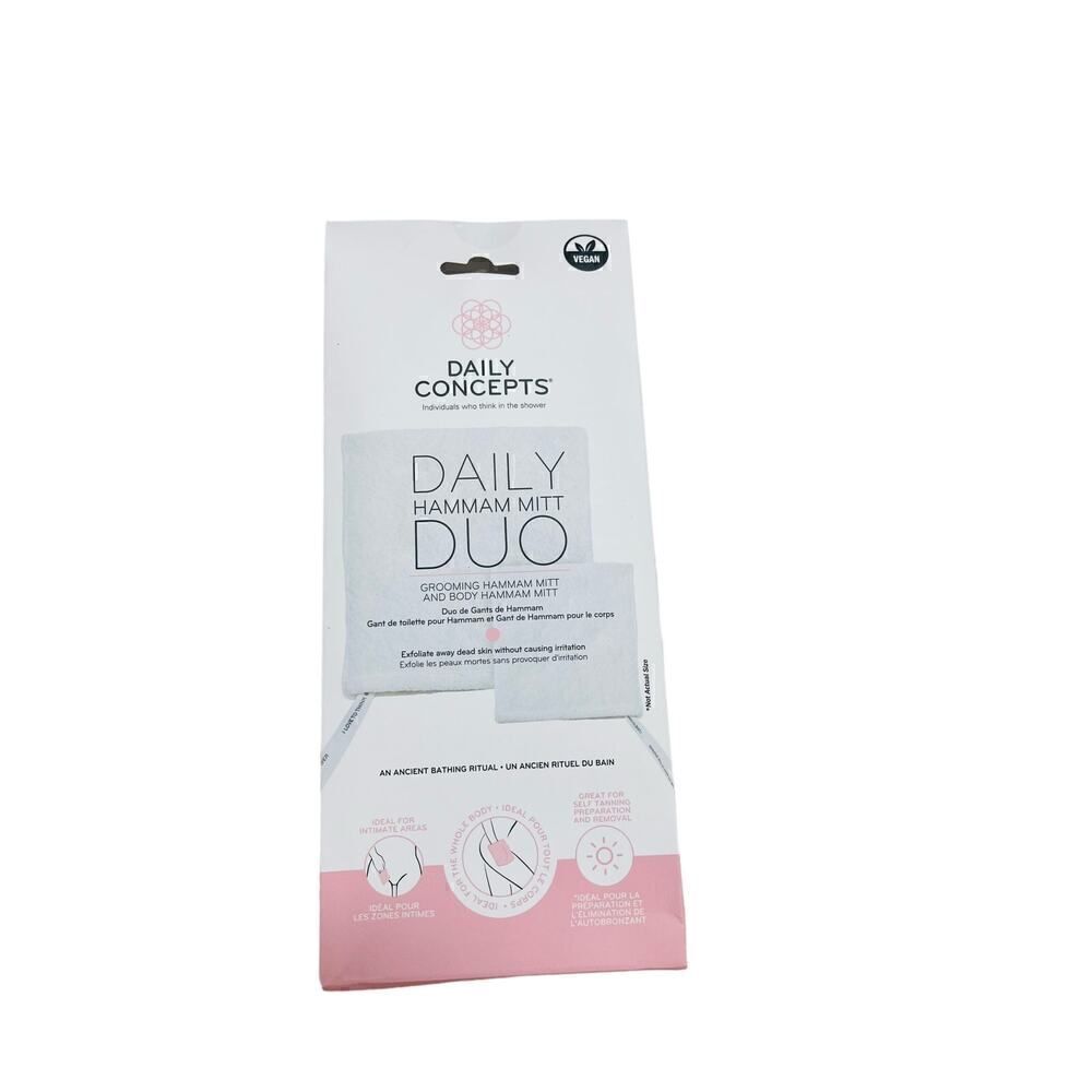 NEW Daily Concepts Hammam Mitt Duo Grooming & Body Mitt FabFitFun 2022 Fall Box